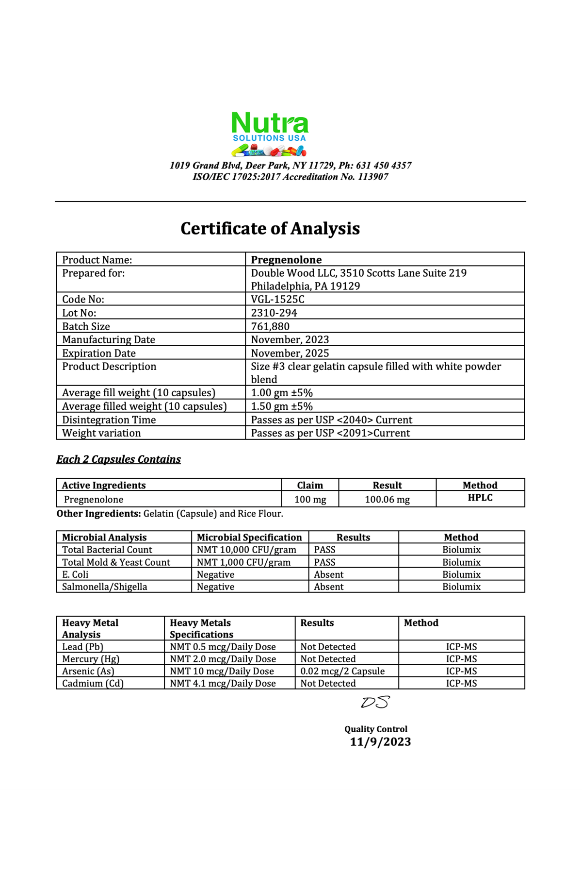 Double Wood Pregnenolone 100mg (1 Capsul 50mg) 120 Capsul 2 Aylık Tedarik. 39.