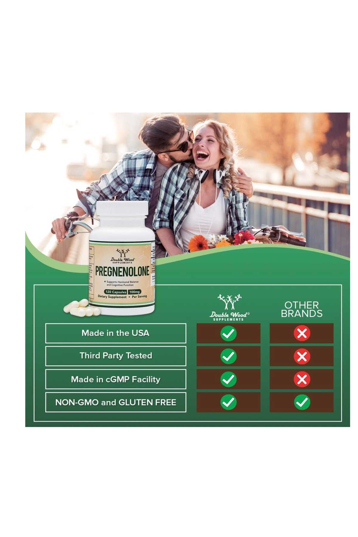 Double Wood Pregnenolone 100mg (1 Capsul 50mg) 120 Capsul 2 Aylık Tedarik. 39.