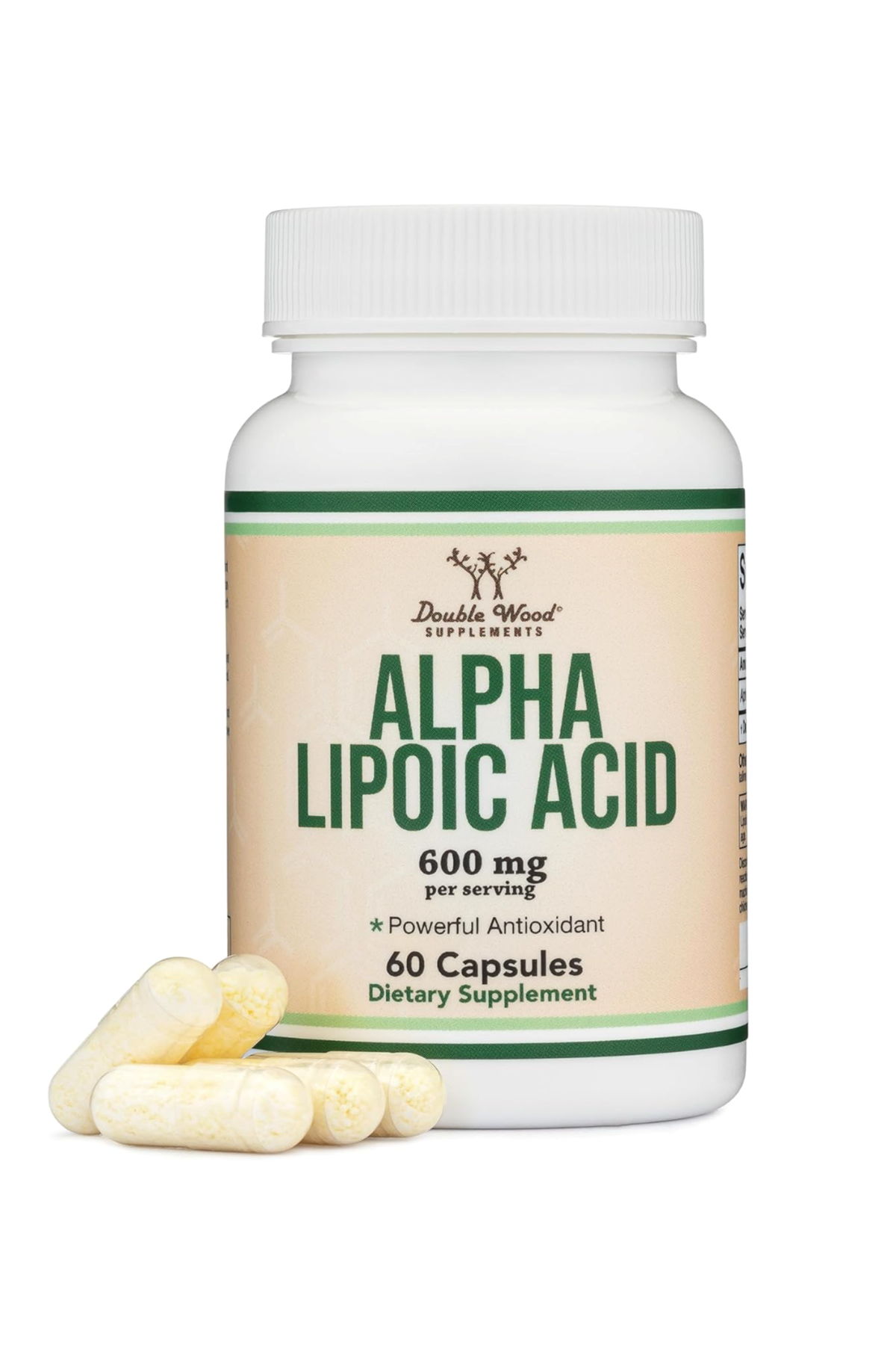 Double Wood Alpha Lipoic Acid 600mg  60 Capsul.36.