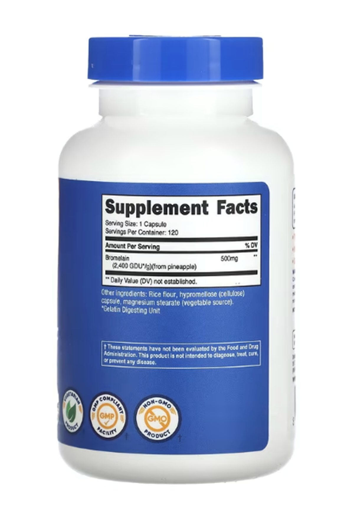 Nutricost, Bromelain, 500 mg, 120 Capsules.Abd Menşei.38.