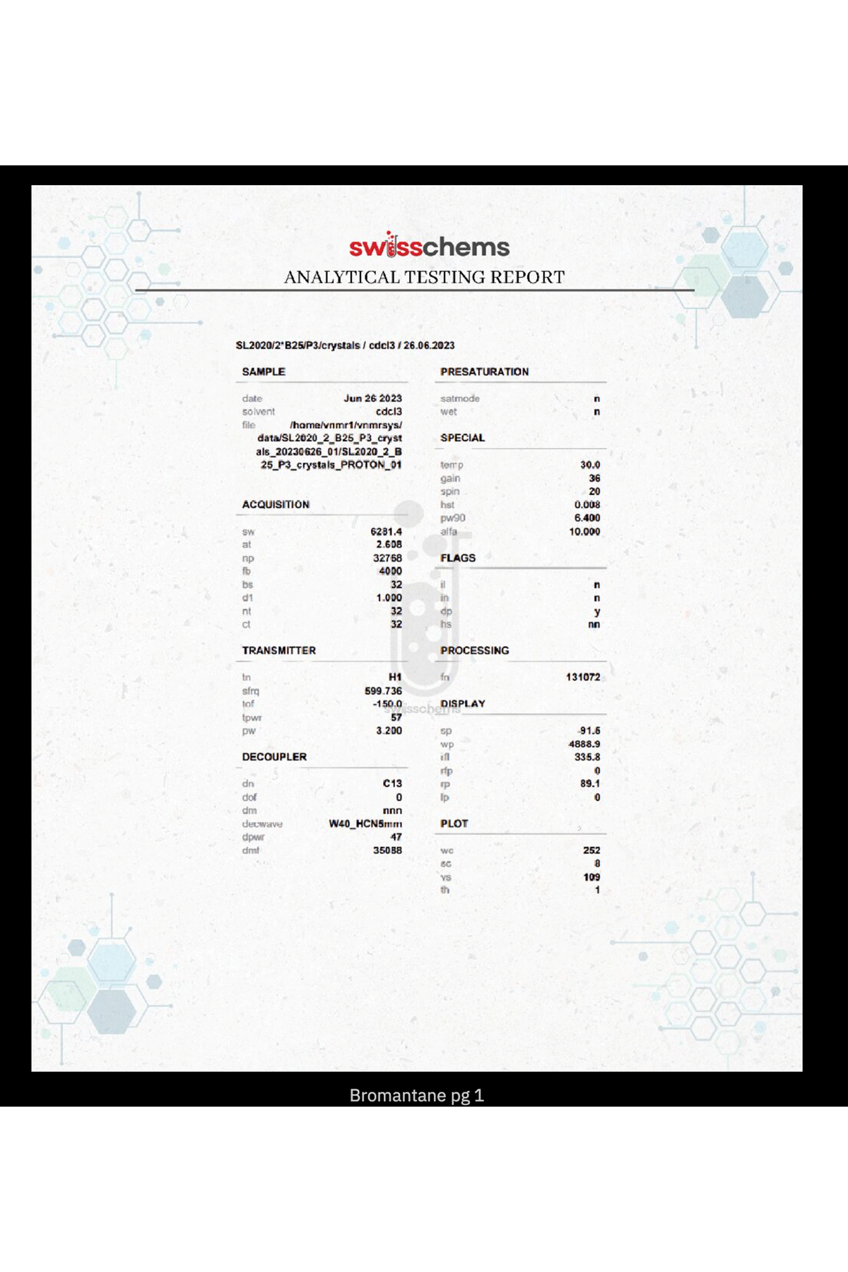 SwissChems Bromantane, 1500mg (25mg/ 60 capsule).Orj Usa Firma Ürünü.87.