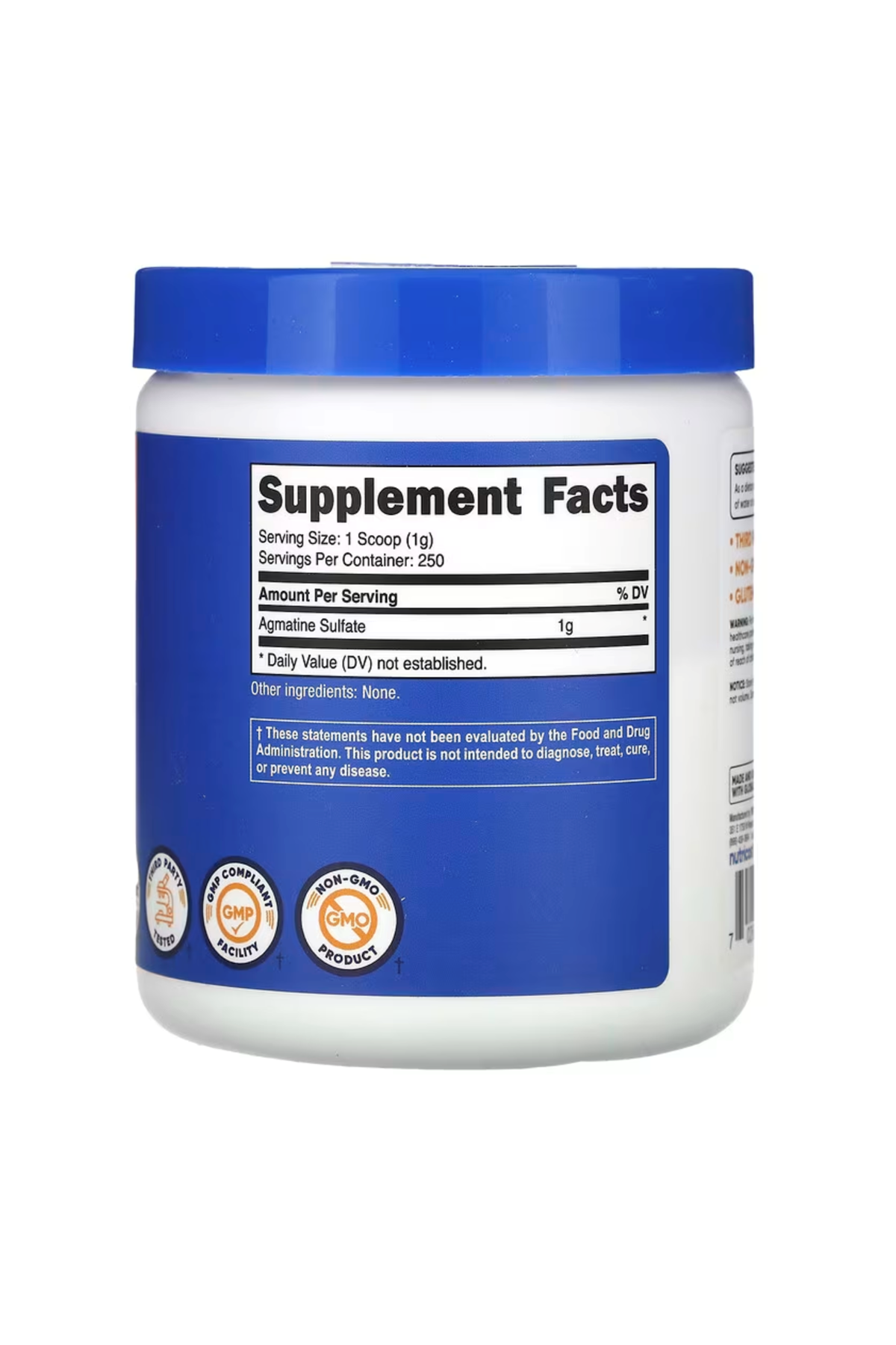 Nutricost, Agmatine Sulfate, Unflavored, 8.9 oz (250 gr).Usa.39.