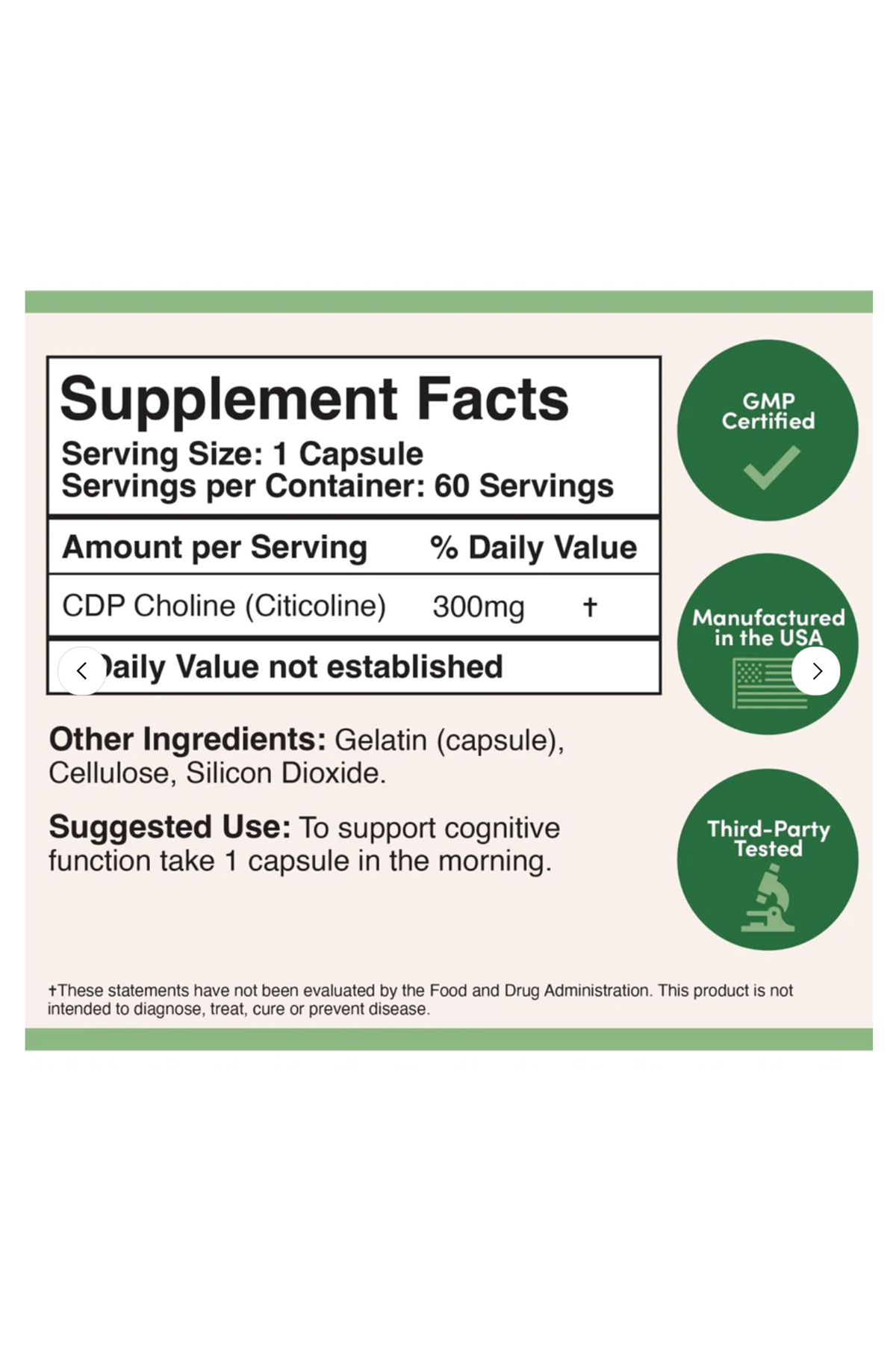 Double Wood CDP Choline 300mg 60 Capsul.Abd Menşei 40.