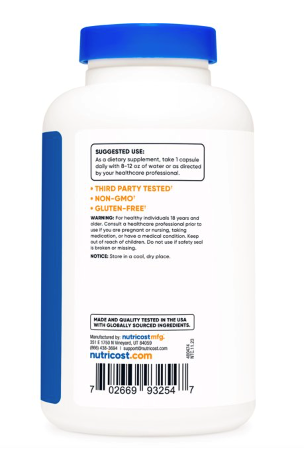 Nutricost L-Phenylalanine 500mg; 180 Capsules - Non-GMO, Amino Acid.35.