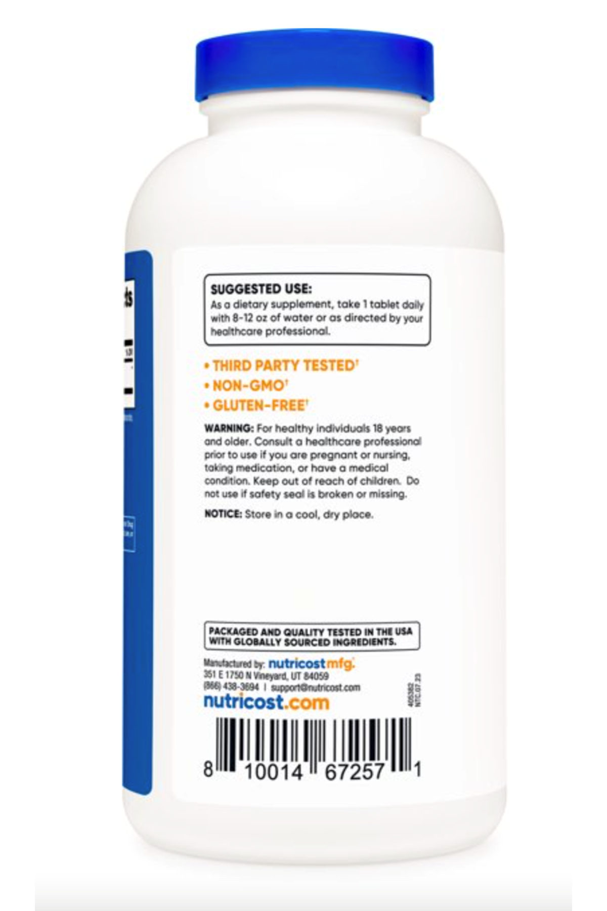 Nutricost, L-Lysine, 1,000 mg , 240 Tablets.44.