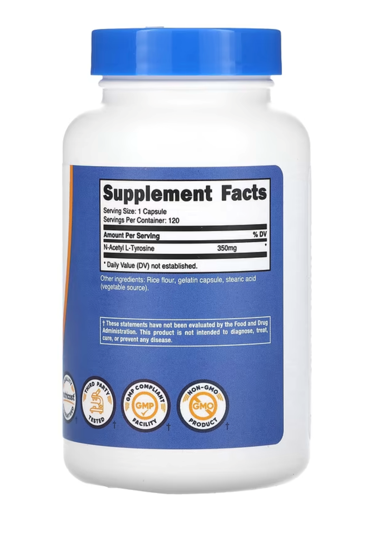 Nutricost N-Acetyl L-Tyrosine (NALT) 350mg, 120 Capsules.35.