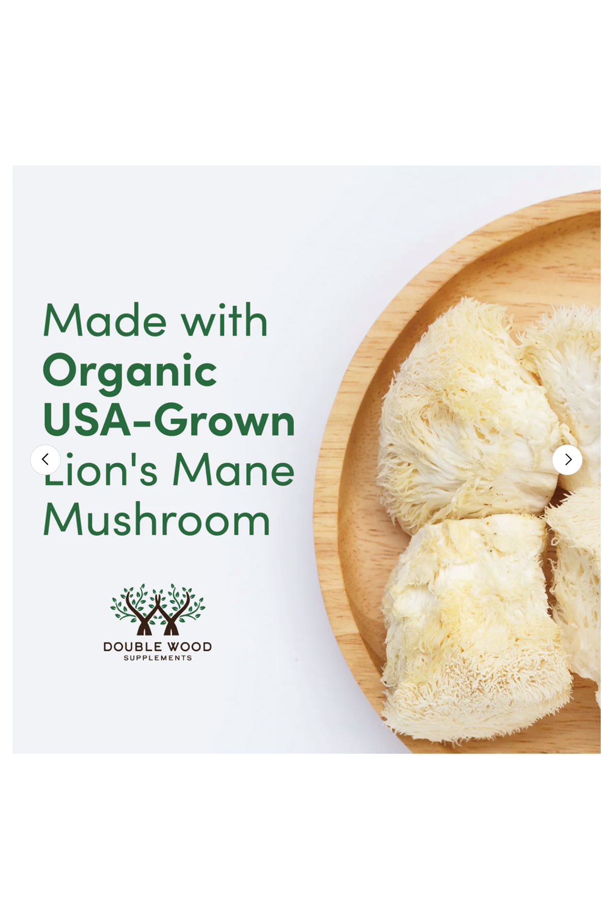 Double Wood  Lion's Mane Mushroom 500mg 120 Capsul.Abd Menşei 38.