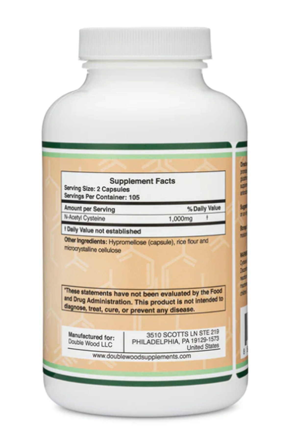 Double Wood N-Acetyl L-Cysteine 1000mg  210 Capsul.Abd Menşei.(Ösg Özel Sporcu Gıdaları)
