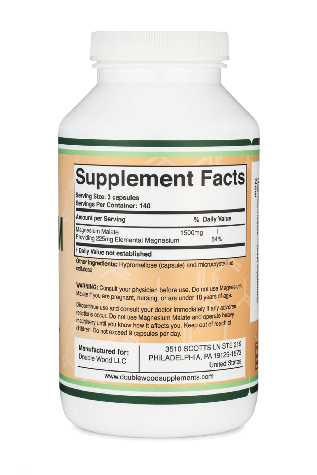 Double Wood Magnesium Malate (ÖSG ÖZEL SPORCU GIDALARI) 1500mg 420 Capsul.43.