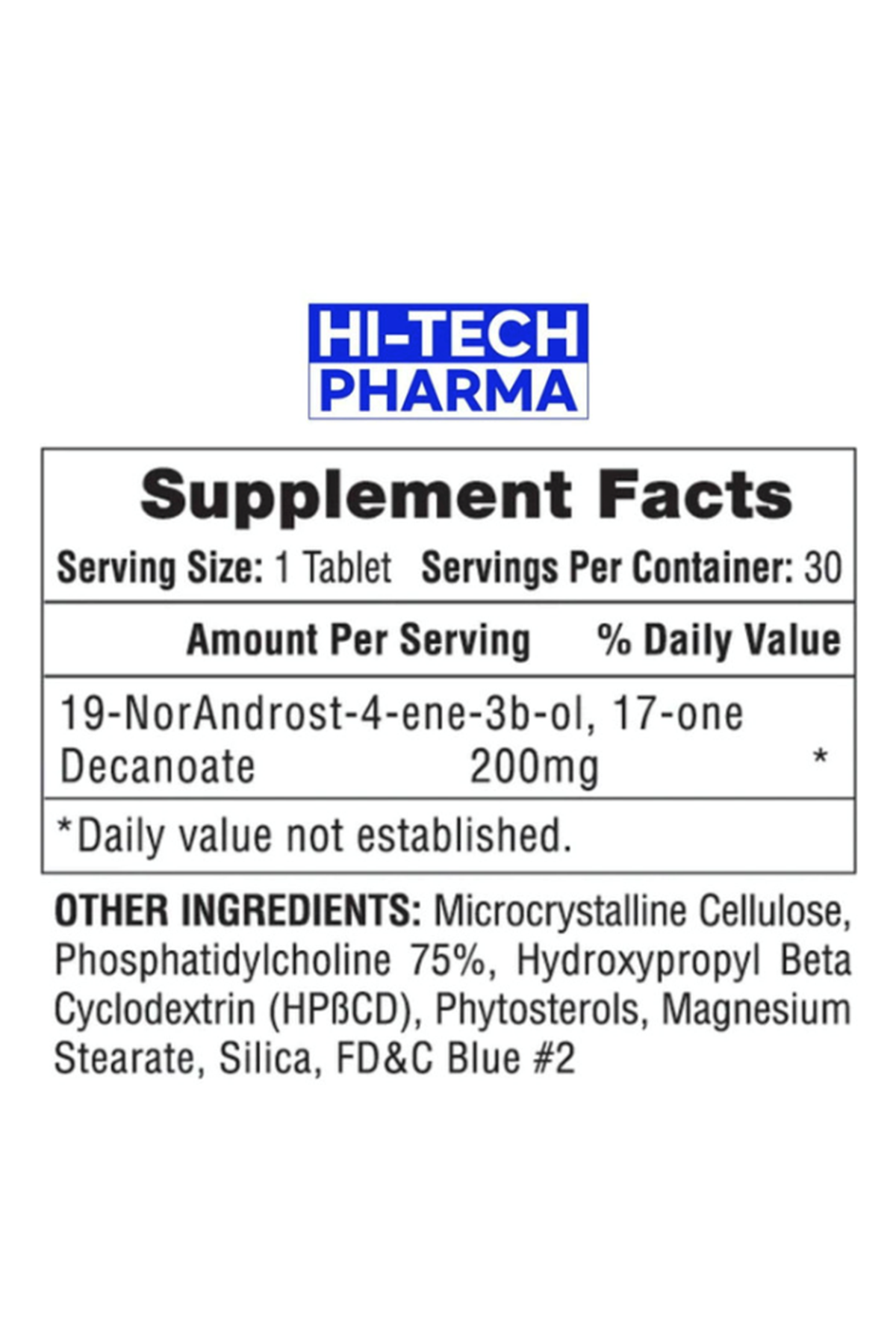 Hi-Tech Pharmaceuticals Deca-Durabolin 30 Tablets.60.