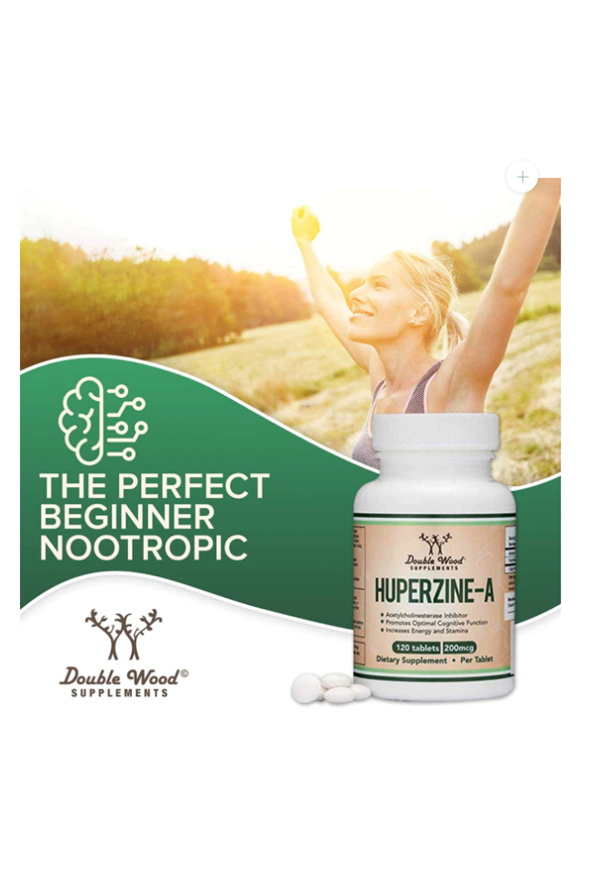 Double Wood  Huperzine A 200mcg 120 Tablet.Abd Menşei 38.