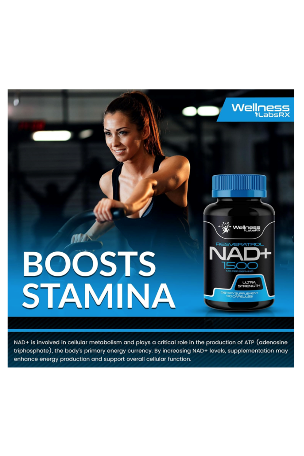 WELLNESS LABS Liposomal NAD 1500mg + Resveratrol 90 Capsul.ozelsporcugıdaların'dan!! Abd Menşei.55.