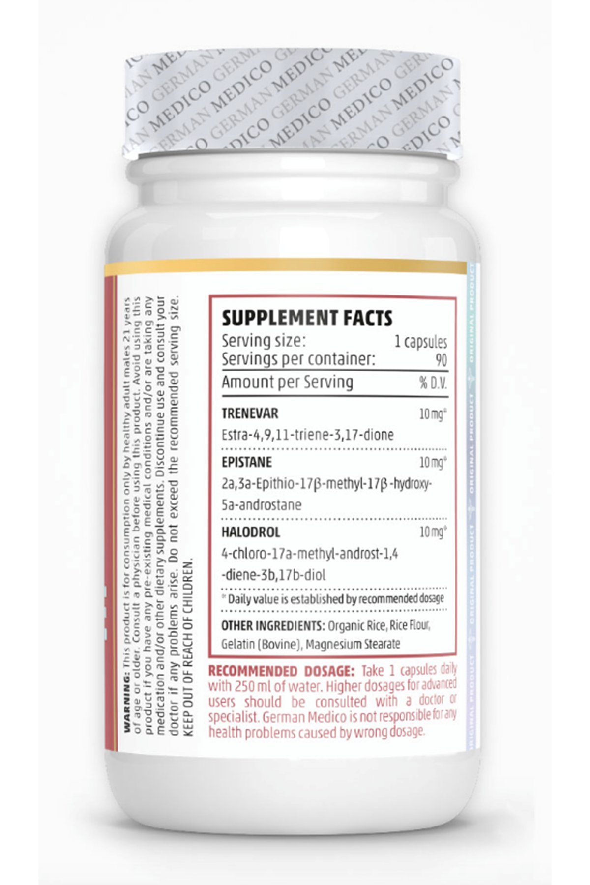 German Medıco TRENSTANE 30mg 90 Capsul. (Verıfy + Kare Kod Mevcut) Orj Ürün.51.