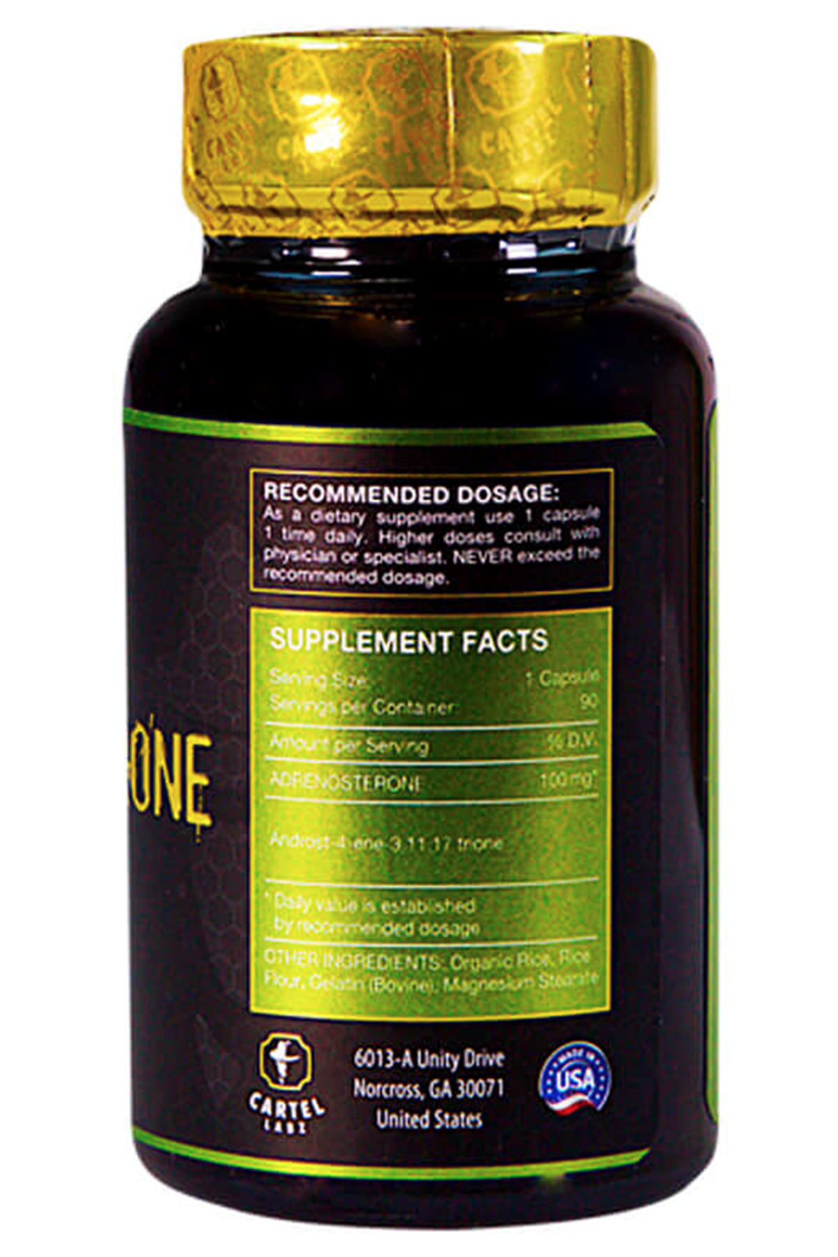 Cartel Labz Adrenosterone 100mg 90 Capsul.MADE IN USA..50.