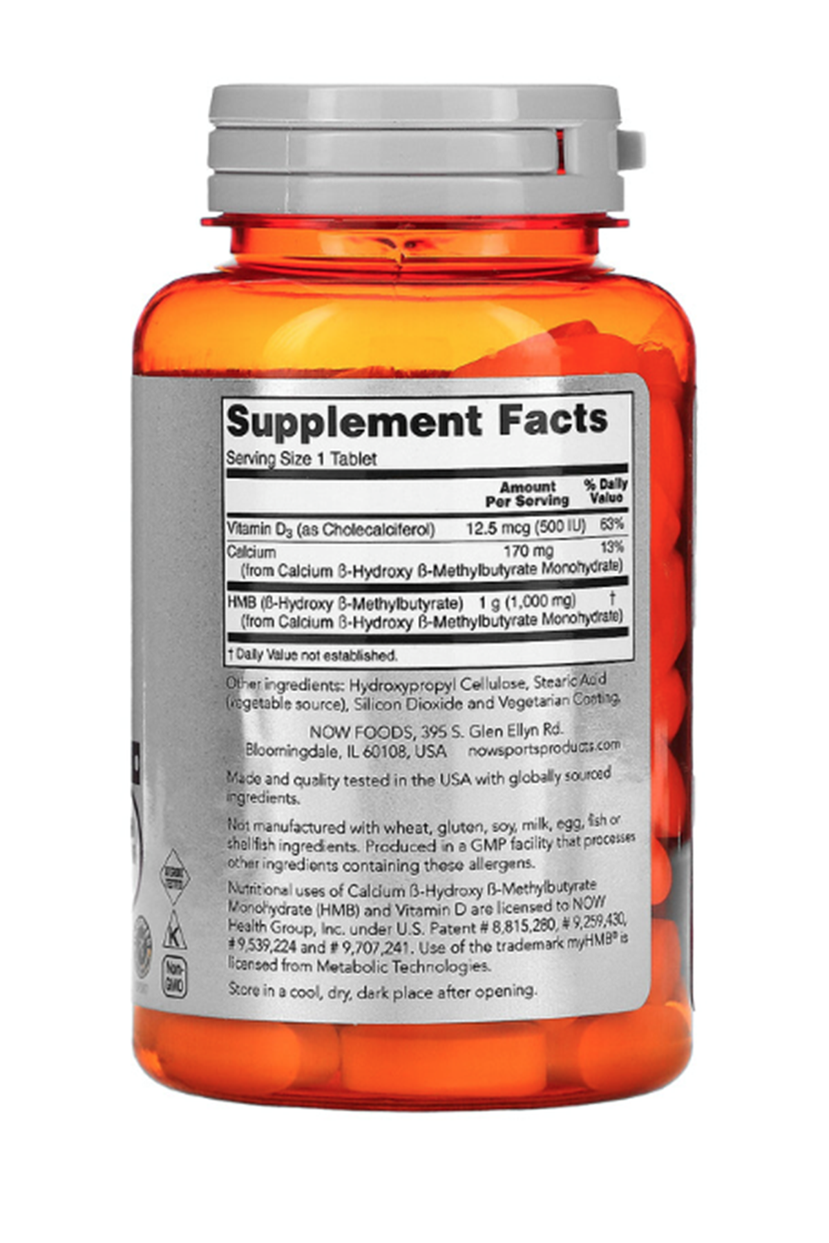 NOW Sports  HMB  Double Strength  1,000 mg, 90 Tablets. Usa version.58.
