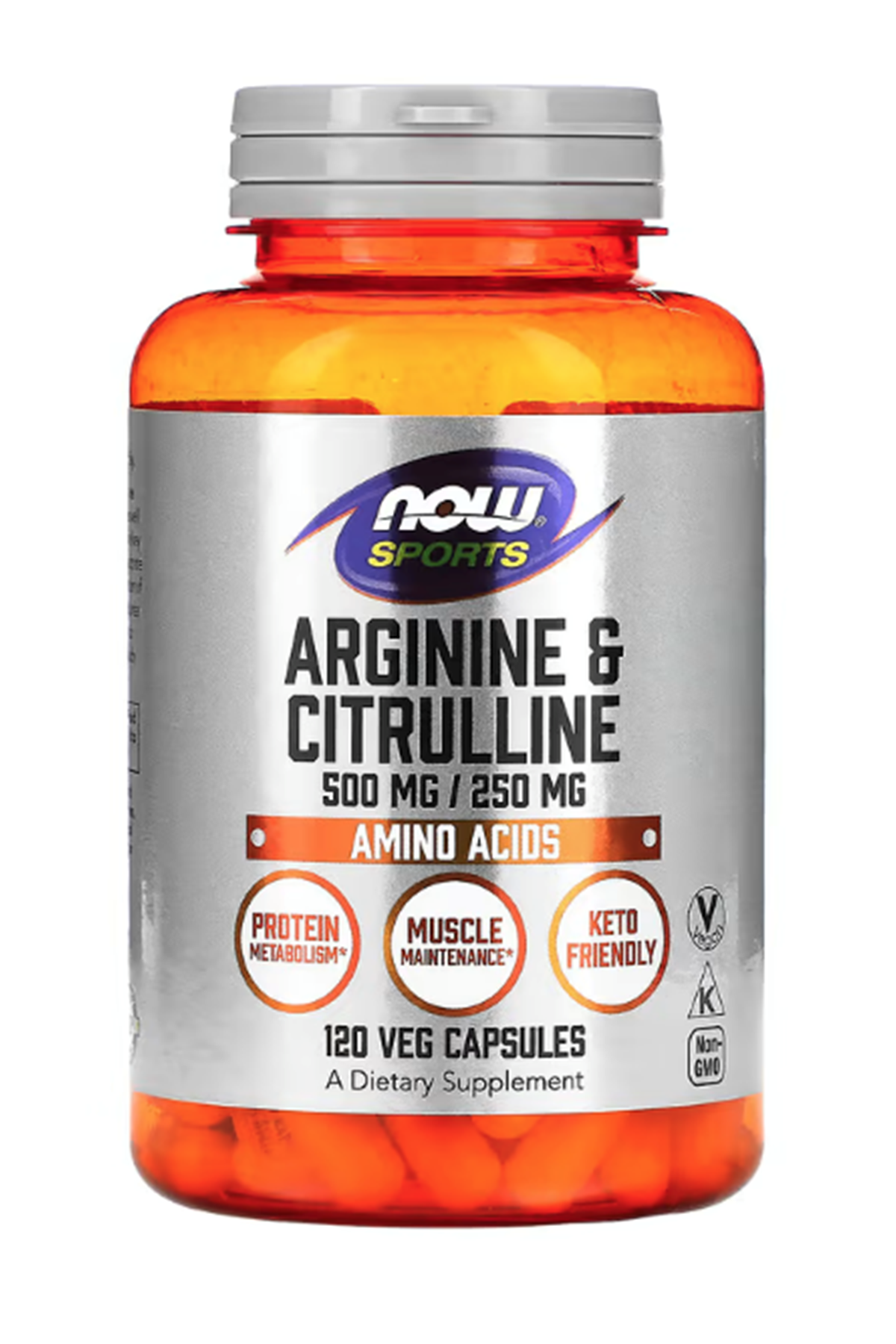 NOW Foods (Ösg Özel Sporcu Gıdaları) Arginine  Citrulline 750mg 120 Veg Capsul.Orj Abd Menşei.44.