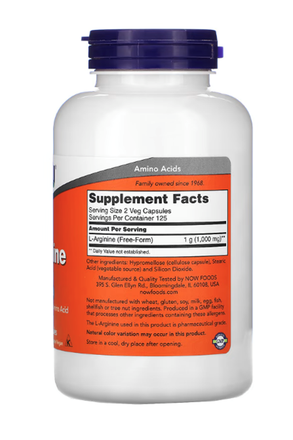 NOW Foods L-Arginine 500mg 250 Veg Capsules.Usa Menşei.44.