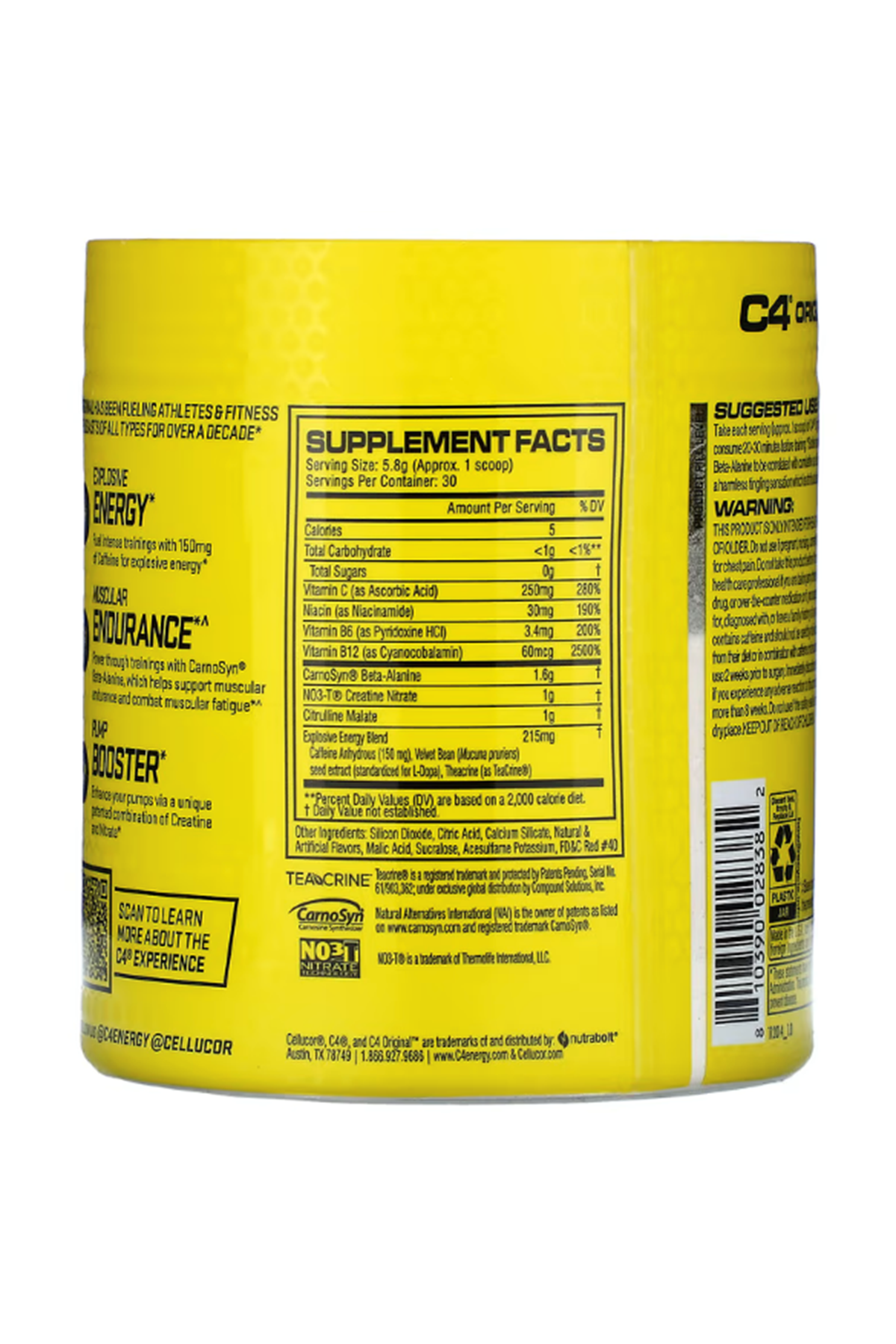 Cellucor, C4 Original, Pre-Workout 30 Servis. Orj Abd Version, Avrupa Version değildir.55.