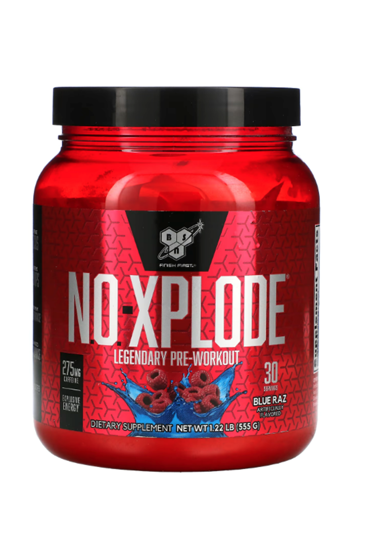 BSN, N.O.-Xplode, Legendary Pre-Workout, Blue Raz, 1.22 lbs (555 g). EU Değil.USA İçerektir.52.