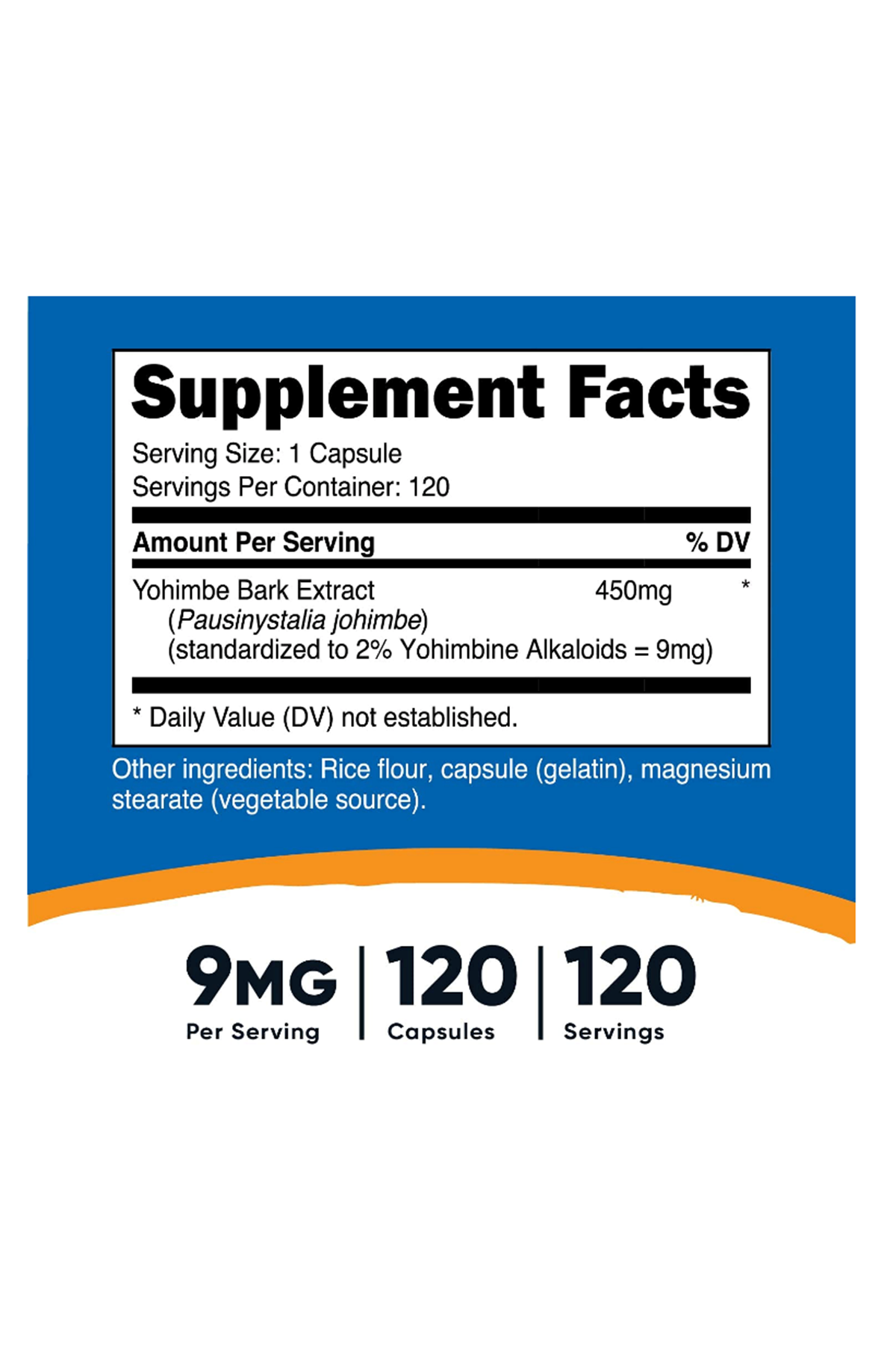Nutricost  Yohımbe  450mg  -9mg  120 Capsul Abd Menşei.36.
