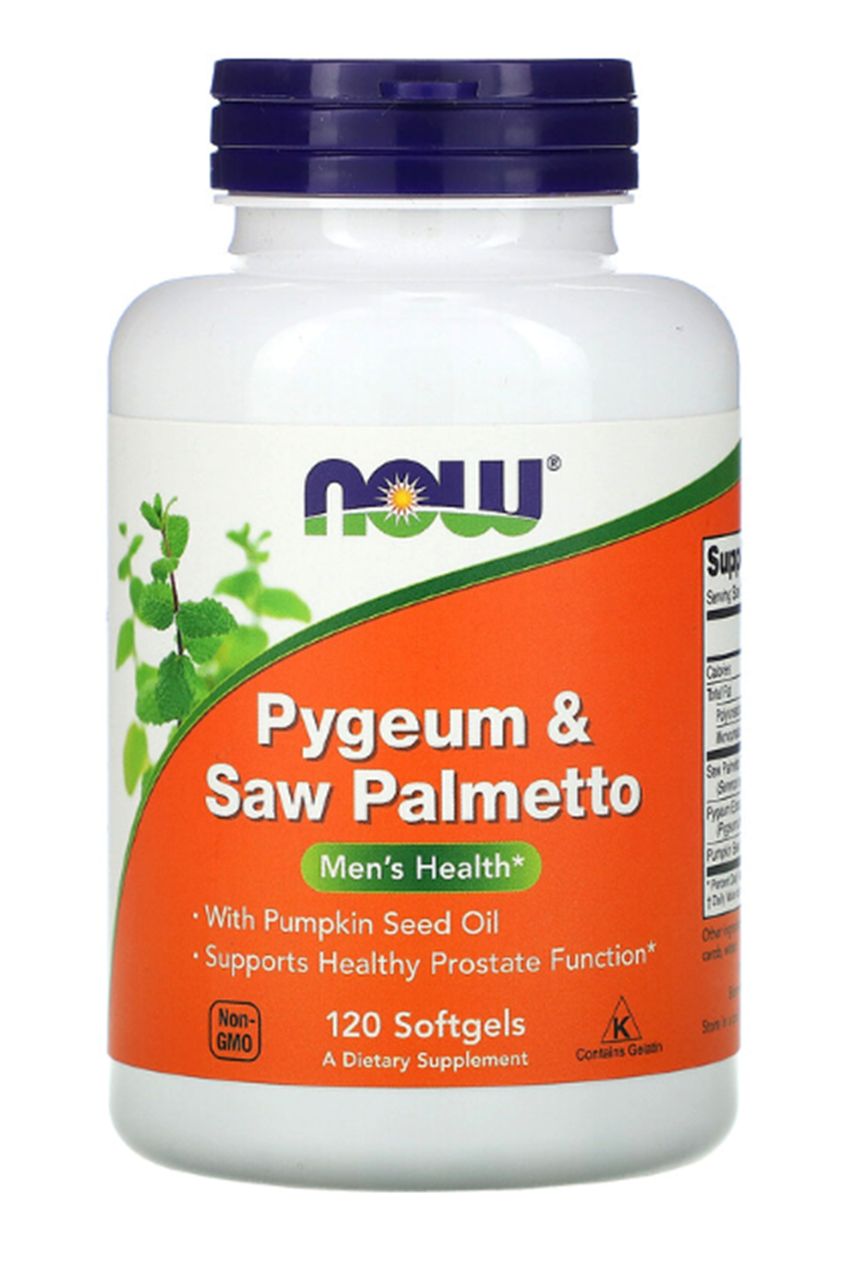 NOW Foods, Pygeum  Saw Palmetto, 120 Softgels.USA MENŞEİ.50.