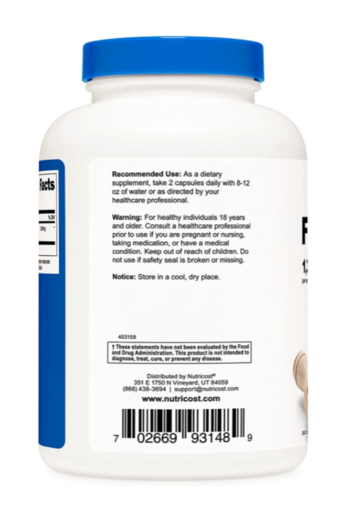 Nutricost Fenugreek Seed 1350mg, 240 Capsul.37.