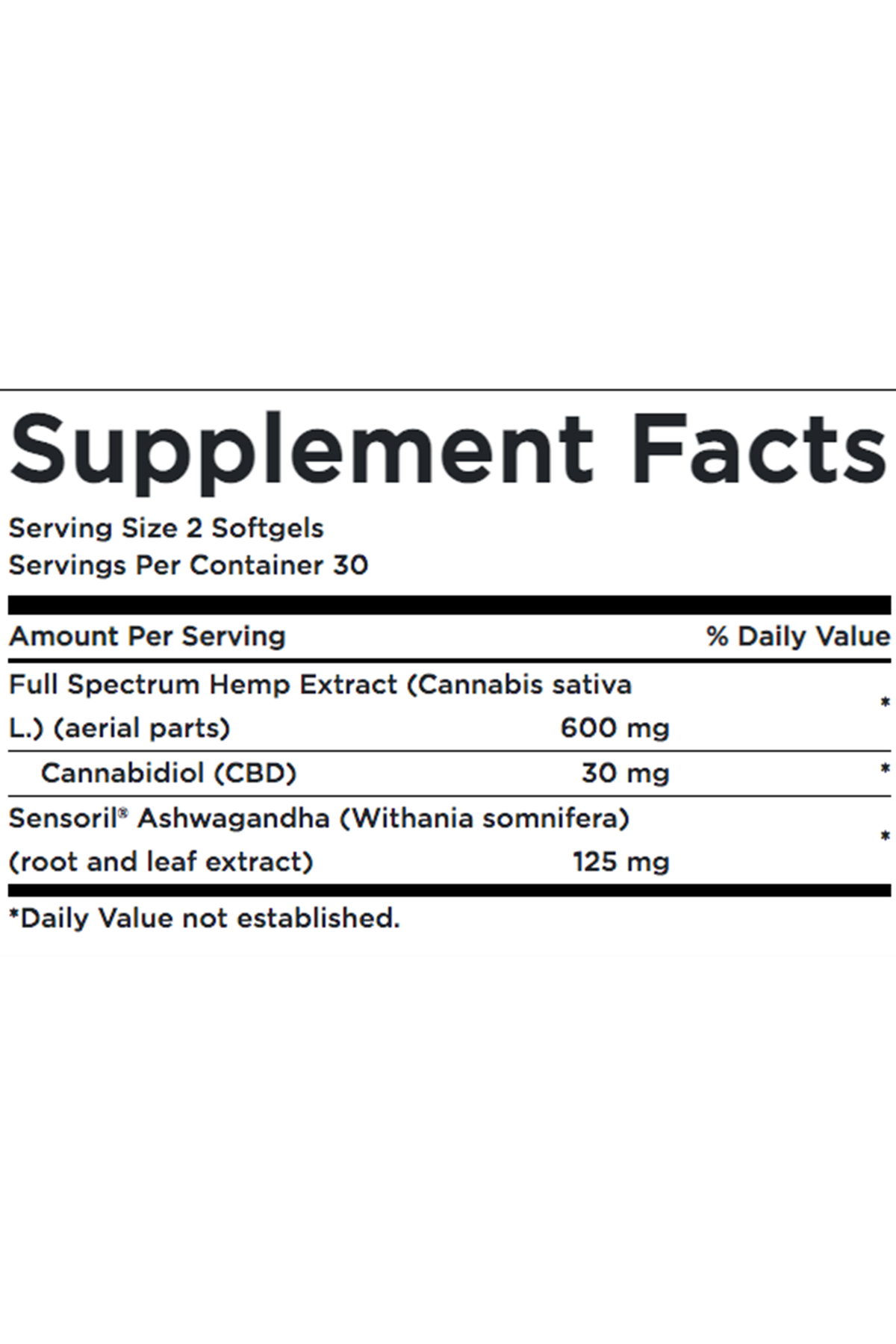 Swanson  C.B.D + Stress Support Full Spectrum with Sensoril 60 Softjel..USA Version.52.