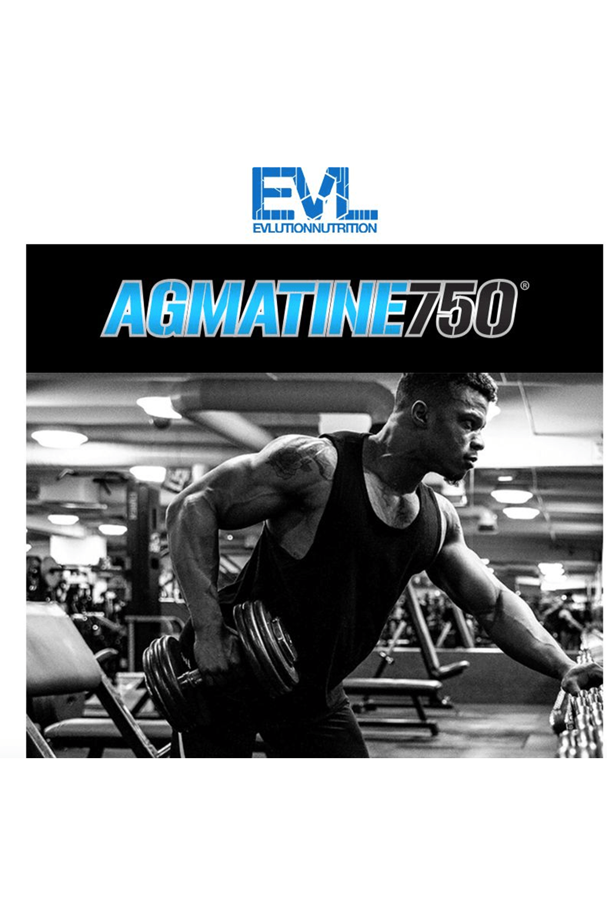 EVL Nutrition Agmatine750 , 100 Servings Unflavored. Usa Version.32.