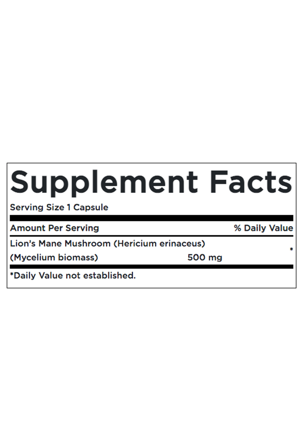 Swanson  Full Spectrum Lion's Mane Mushroom 500mg 60 Capsul.Abd Menşei 40.