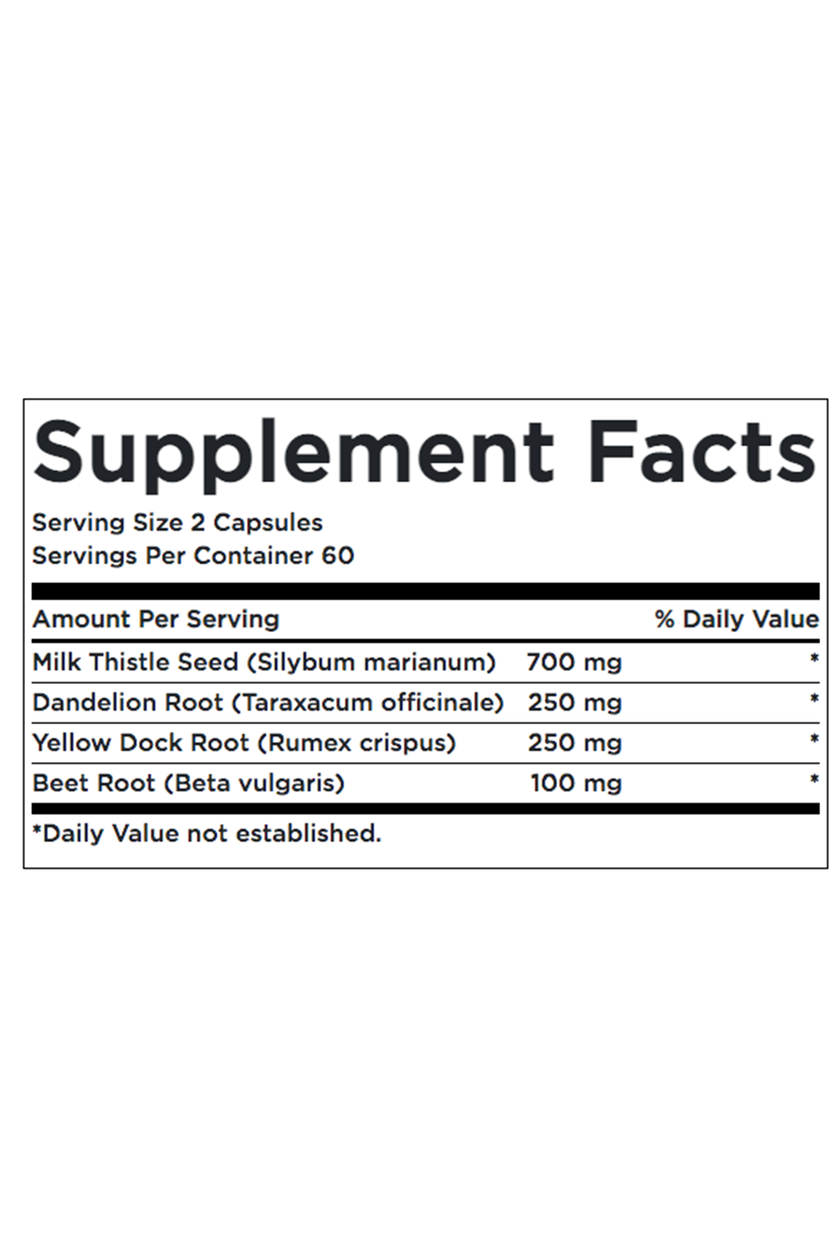 Swanson Milk Thistle Dandelion & Yellow Dock 120 Capsul.Abd Menşei.38.