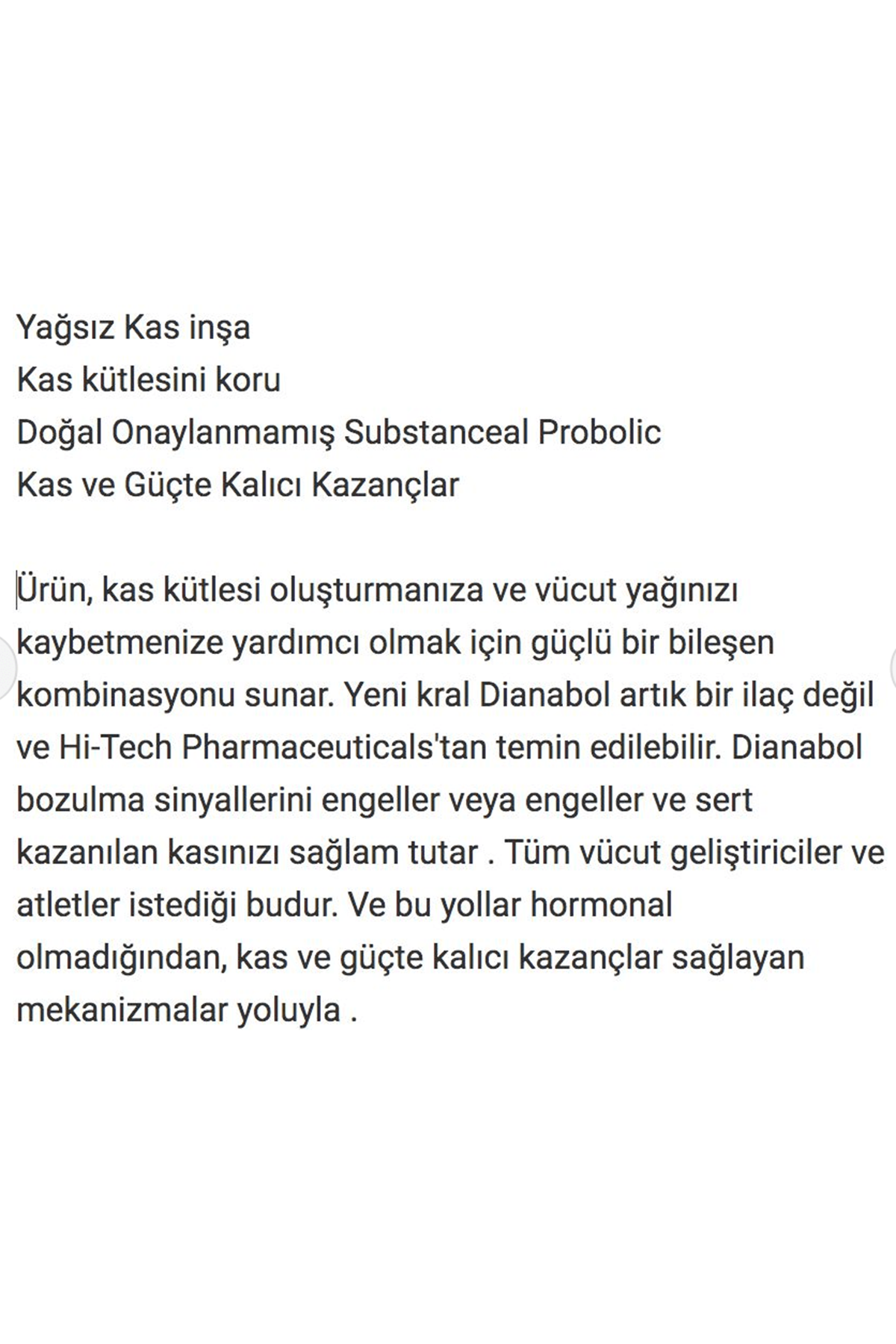 Hi-Tech Pharma DIANABOL 60 Tablet.USA MENŞEİ.58.