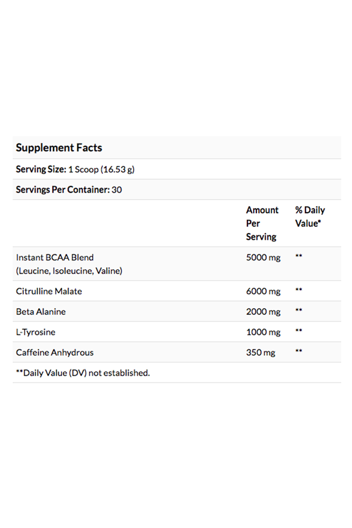 Animal Fury BCAA+Citrulin Malate+Beta Alanin Powerful Pre-Workout Formul 30 SERVİS.Usa Version.65.