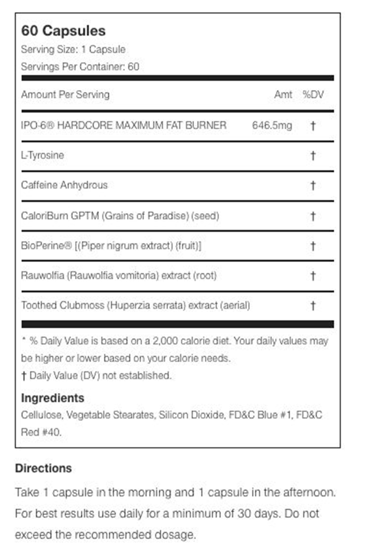 Nutrex Lipo-6 Hardcore MAXIMUM FAT BURNER 60 Capsul.ABD Version.38.