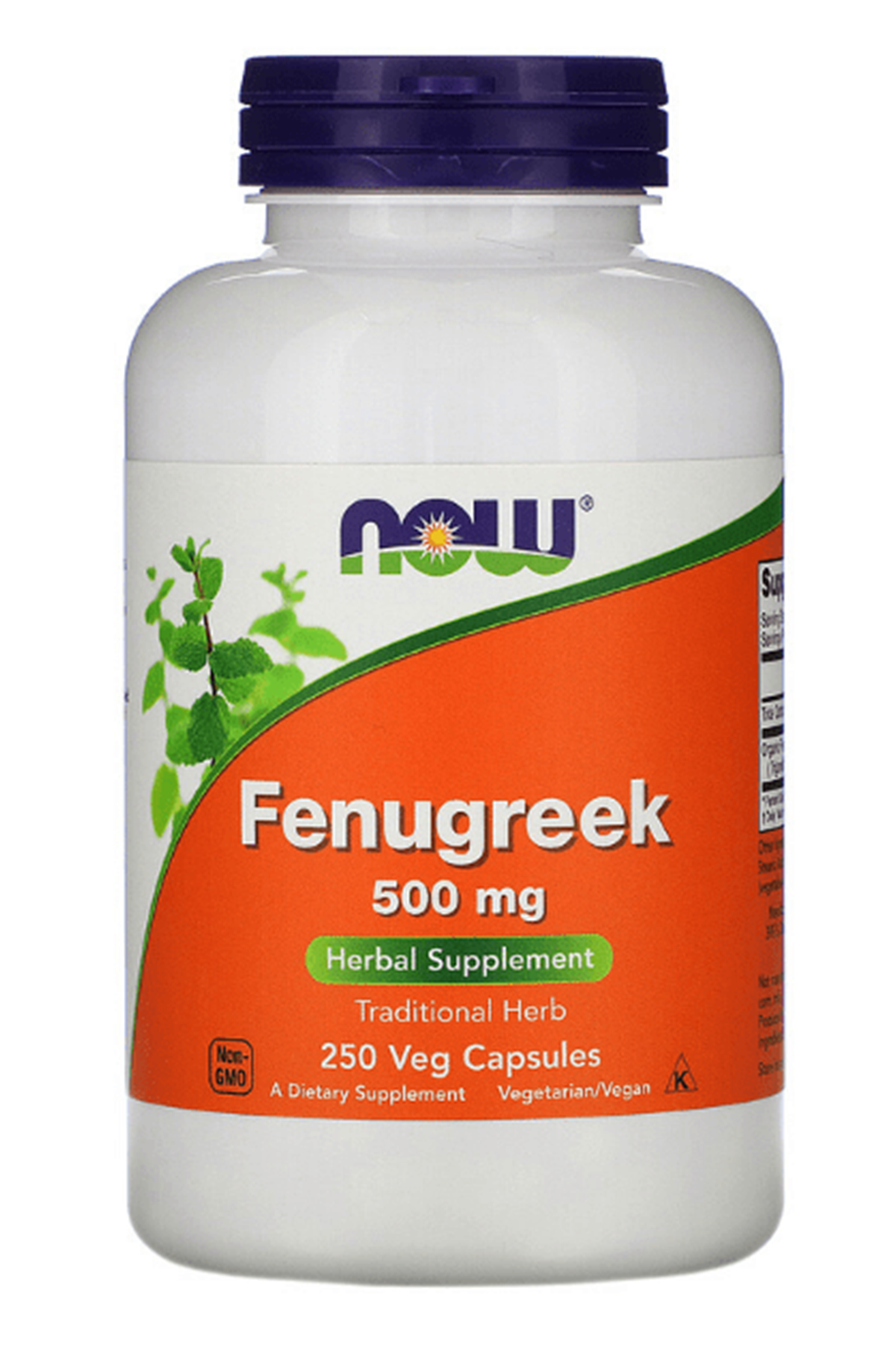 NOW Fenugreek 500 mg 250 Veg Capsules USA.33.