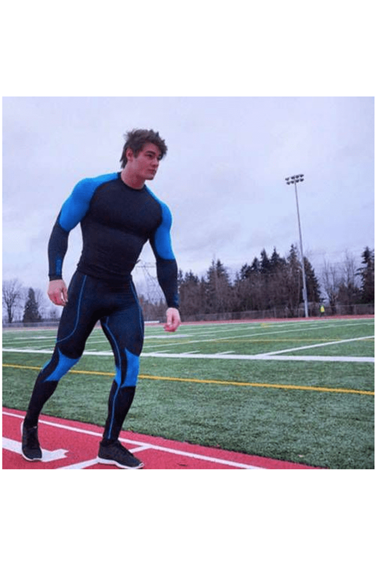 GYM SHARK Orıjınal İngiliz Çift Renk ALT Tayt, Bilek Kısmı Fermuarlı, (Medium Beden) 