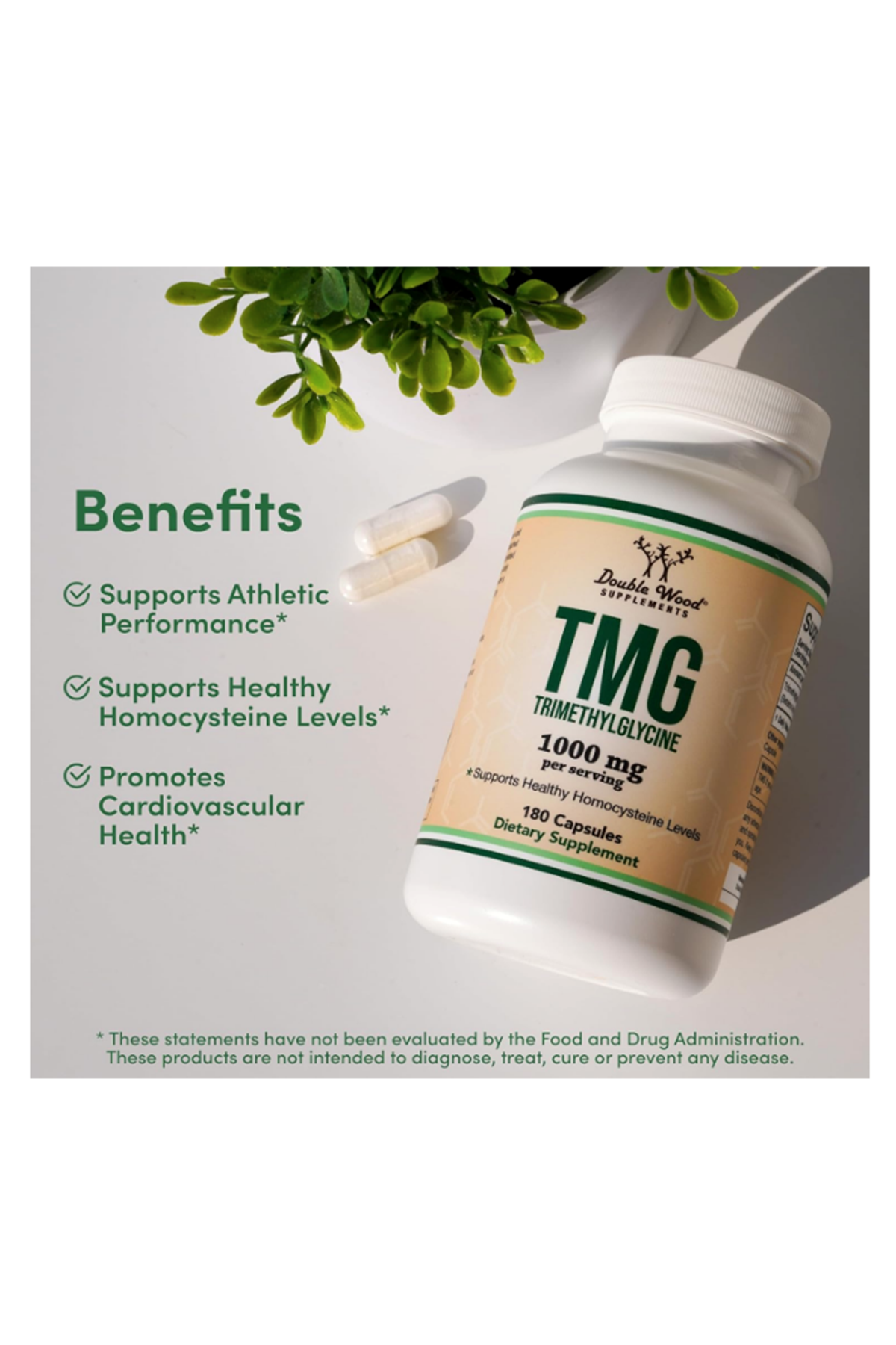 Double Wood TMG Trimethylglycine 1000mg  180 Capsul. 38.