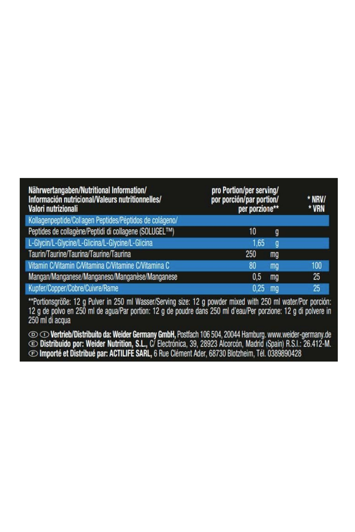 .WEIDER PREMIUM COLLAGEN 300gr.71.