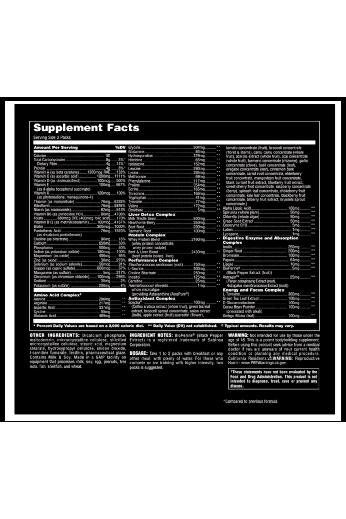 Animal Pak NEW SERİES The Ultimate Foundatıon Pack, 30 Packs. ABD MENŞEİ. Avrupa Değil.62.