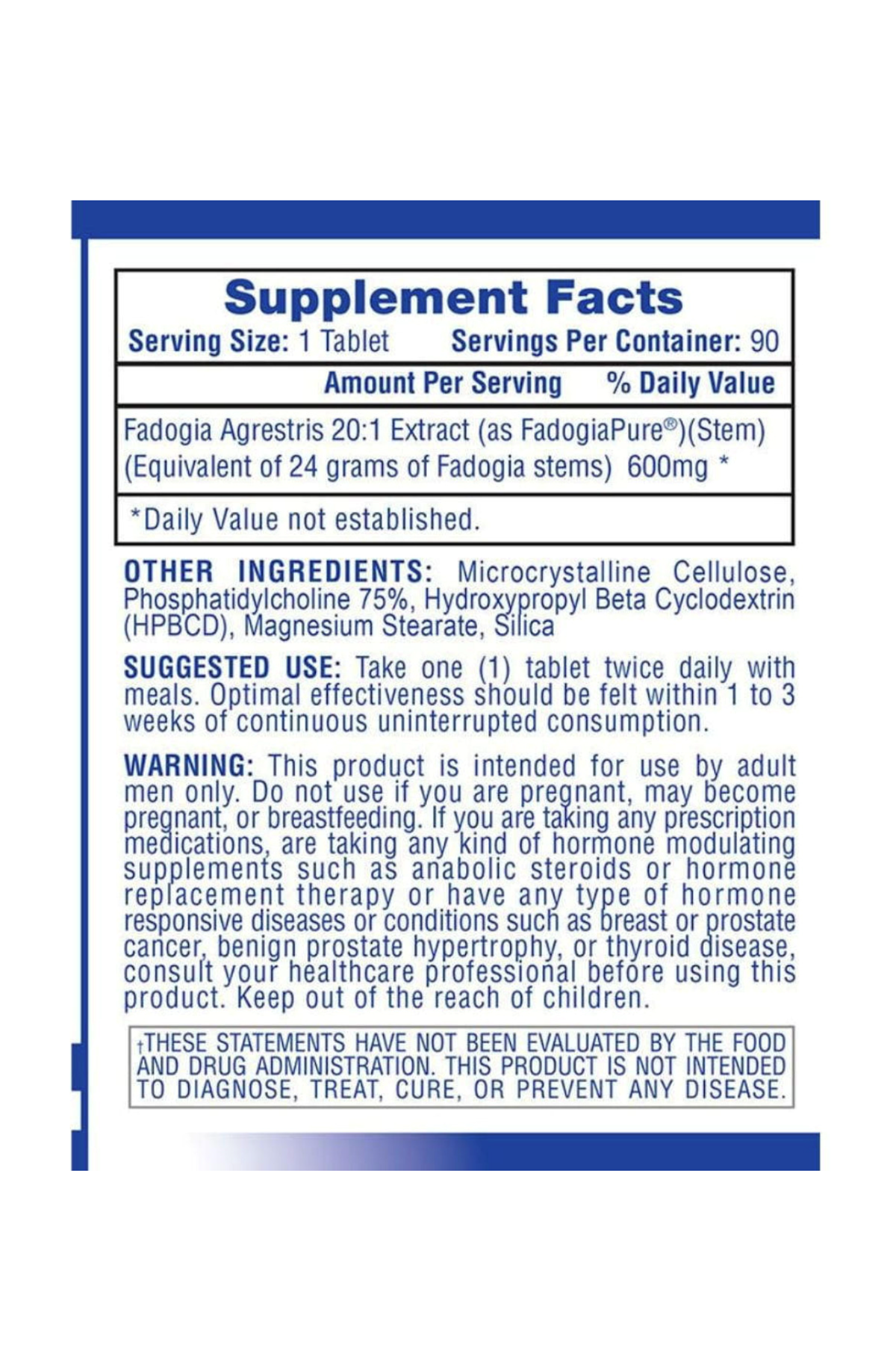 Hi-Tech Fadogia Agrestis  90 Tablets. Usa Menşei.41.