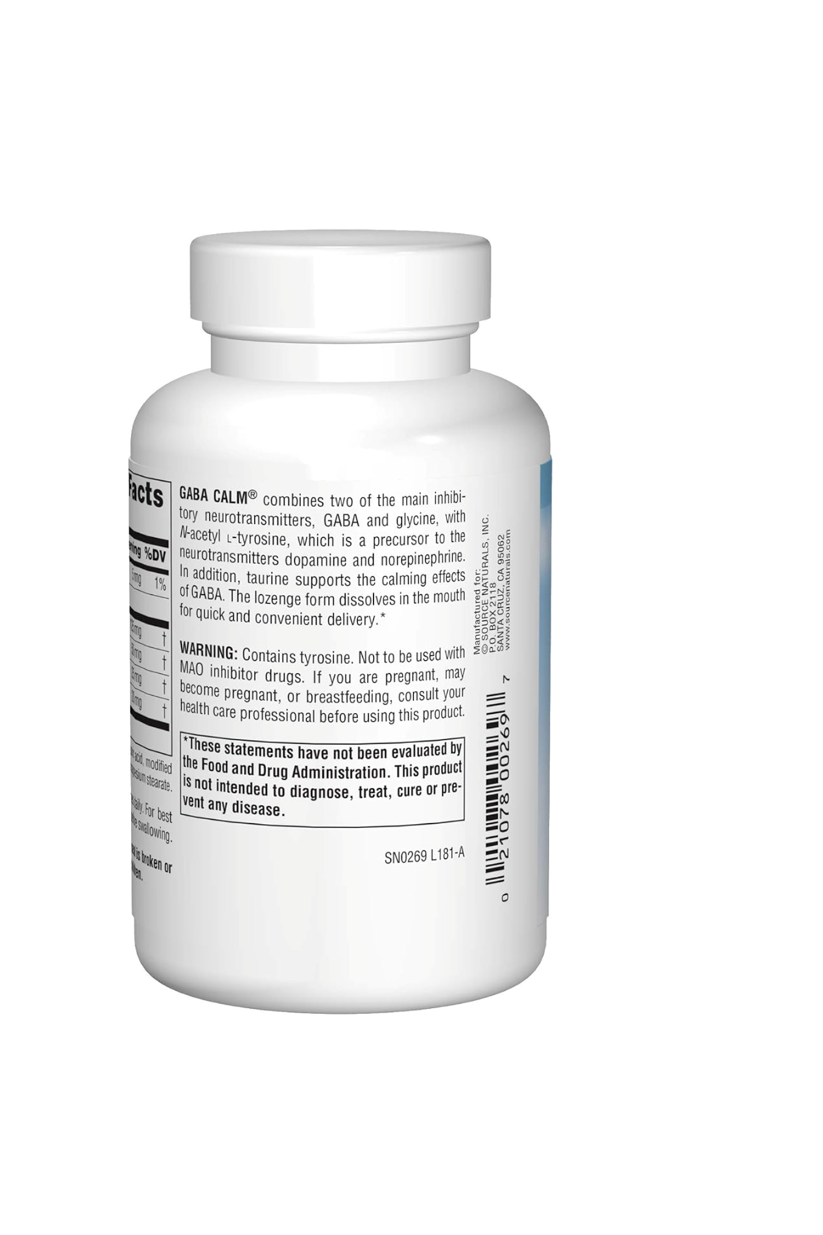 Source Naturals, GABA Calm, Orange, 120 Lozenges. USA Menşei.46.