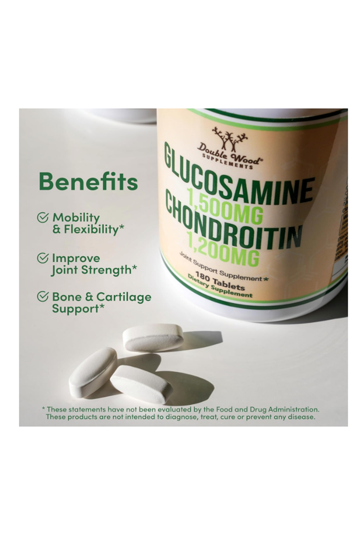 Double Wood Glucosamine Chondroitin Triple Strength  2700mg  180 Tablet (ÖSG ÖZEL SPORCU GIDALARI).Usa Menşei.40.