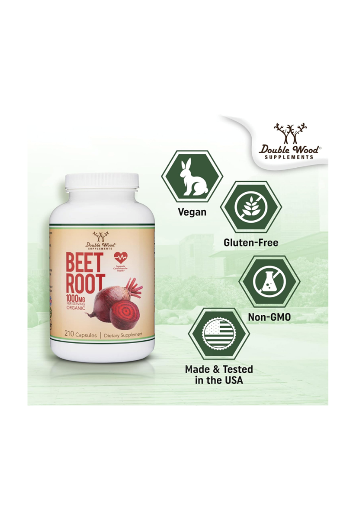 Double Wood Beet Root 1000mg 210 Capsul.Usa Menşei.38.