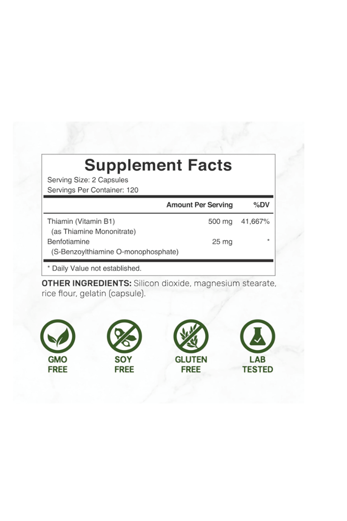 DEAL SUPPLEMENT Vitamin B1 (ÖSG ÖZEL SPORCU GIDALARI) 500mg with Benfotiamine, 240 Capsul  2 in 1 E.nhanced Formula – Fat  Water Soluble Thiamine B1 Non-GMO, No Gluten.49.