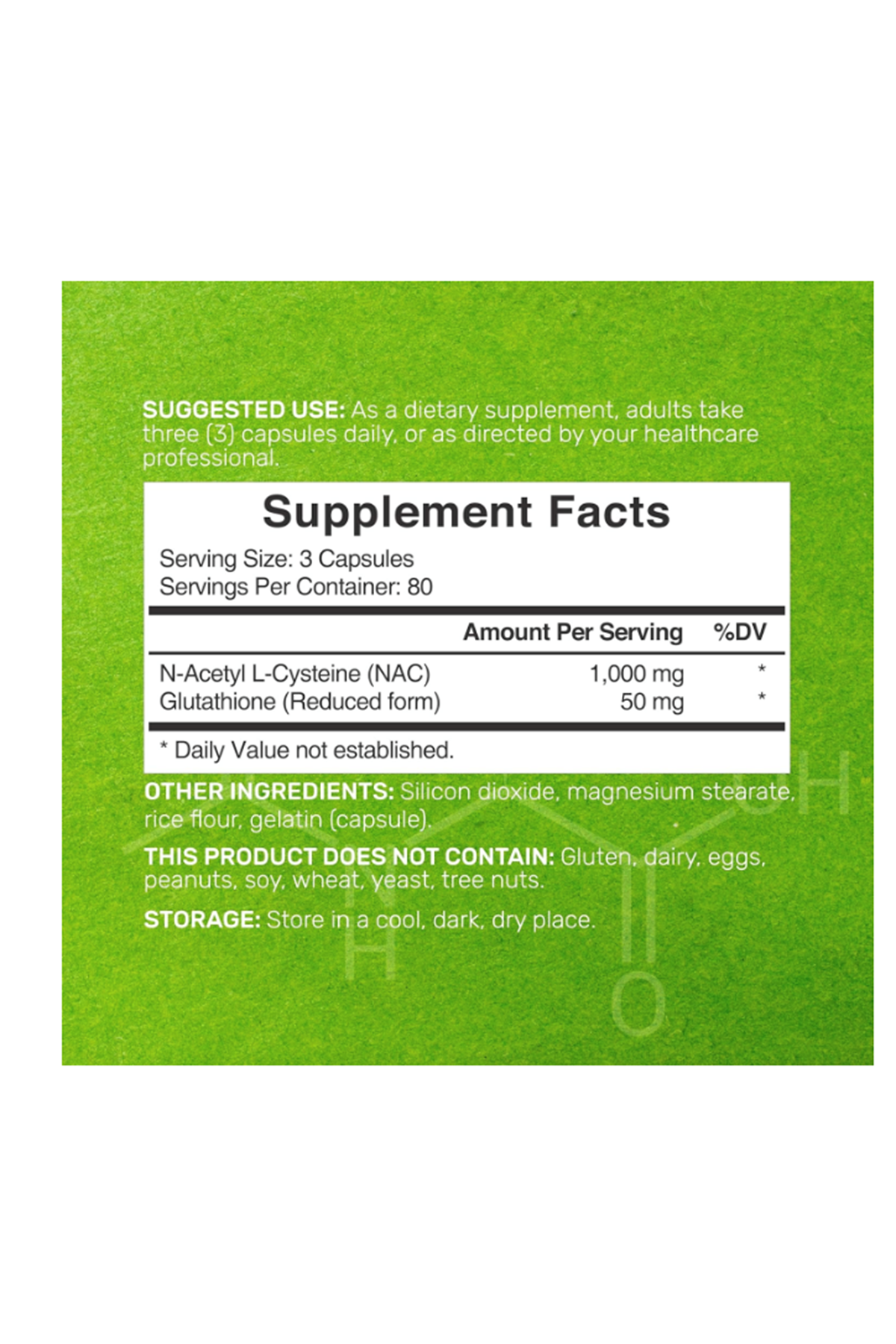 DEAL SUPPLEMENT  (N-Acetyl Cysteine) 1000mg  Reduced Glutathione 240 Capsul.(Ösg Özel Sporcu Gıdaları)