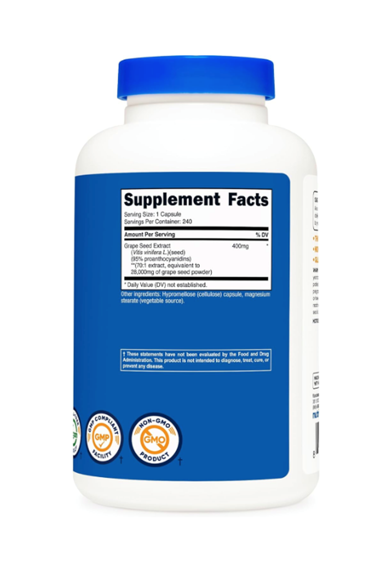 Nutricost Grape Seed Extract 28,000mg, 240 Capsule - Non-GMO, Gluten Free, Vegetarian.USA.37.
