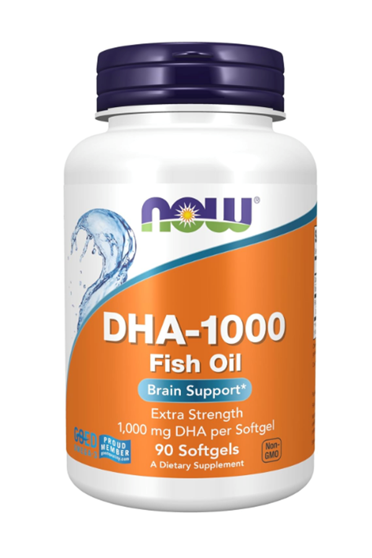 NOW Foods, DHA-1000 Brain Support, Extra Strength, 1,000 mg, 90 Softgels.ABD MENŞEİ.58.