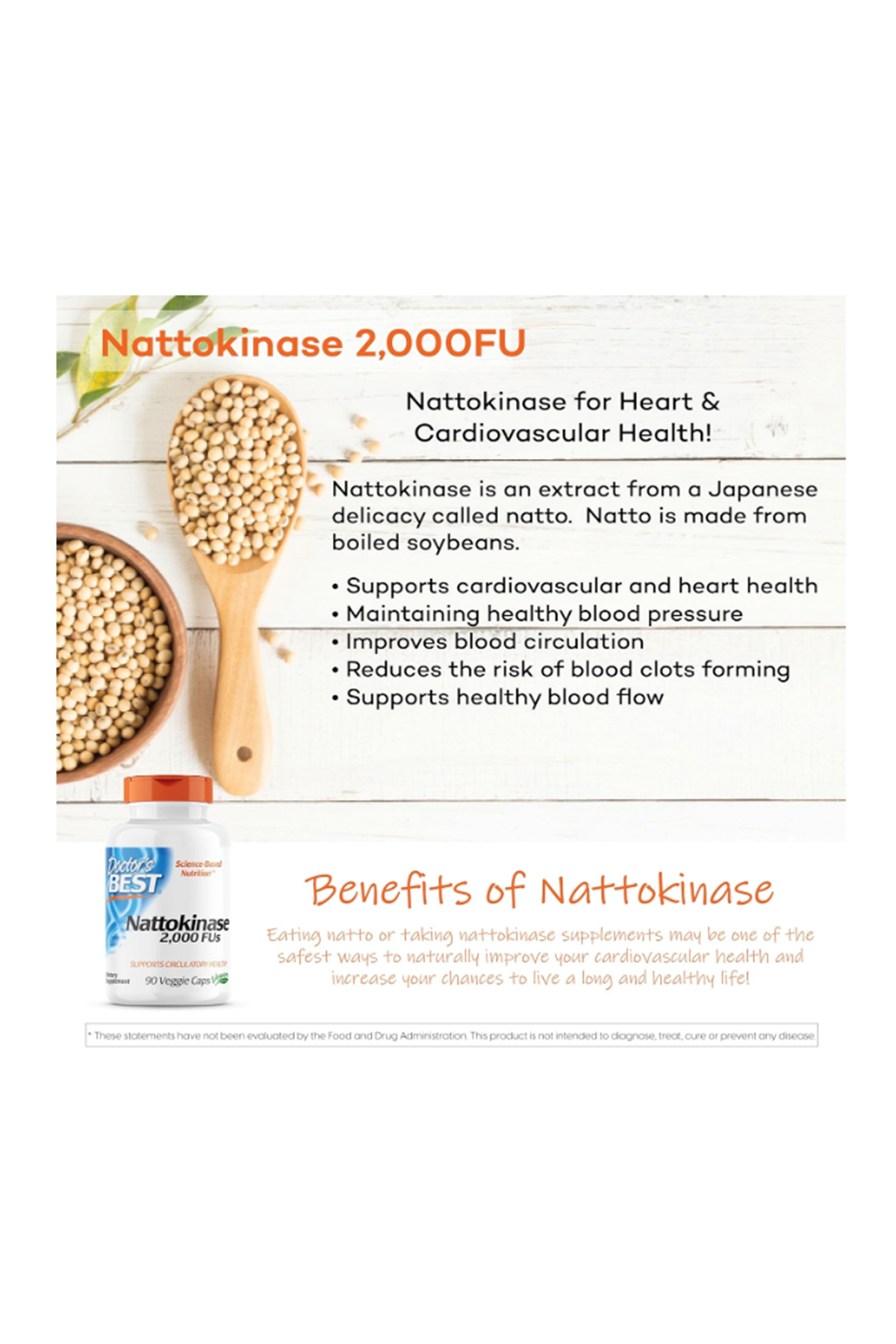 Doctor's Best Nattokinase - 2000 FU 90 Veg capsul.ORJ Usa Menşei.41.