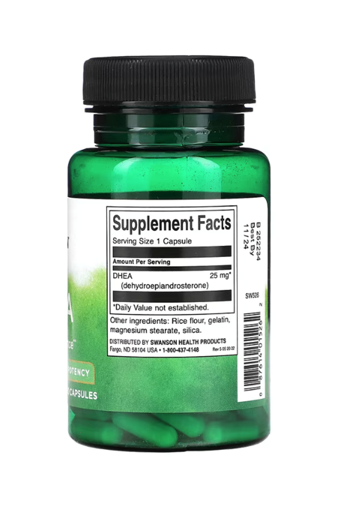 Swanson DHEA  (Özelsporcugıdaları) High Potency 25mg 120 Capsul.Abd Menşei.33.