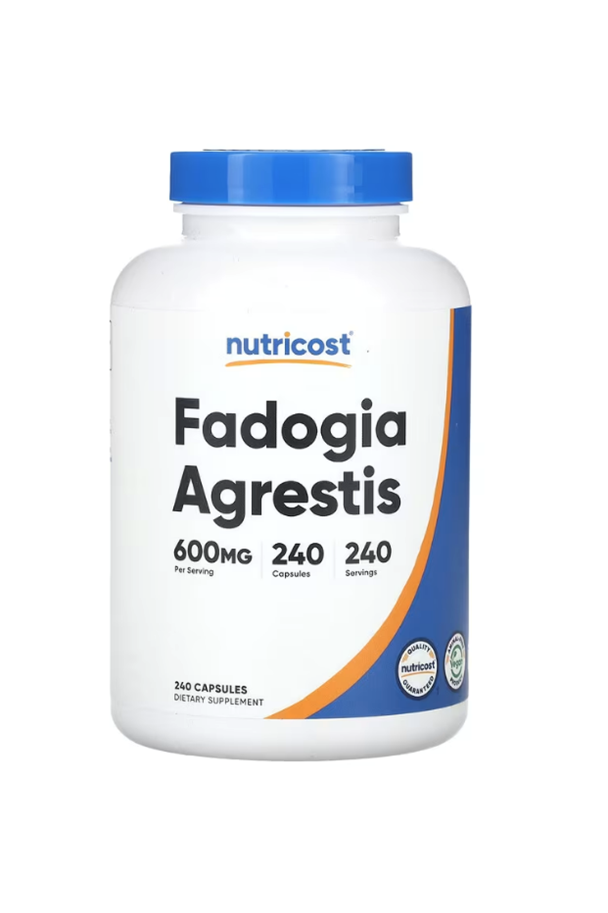 Nutricost, Fadogia Agrestis, 600 mg, 240 Capsules USA Version.Abd Menşei 43.
