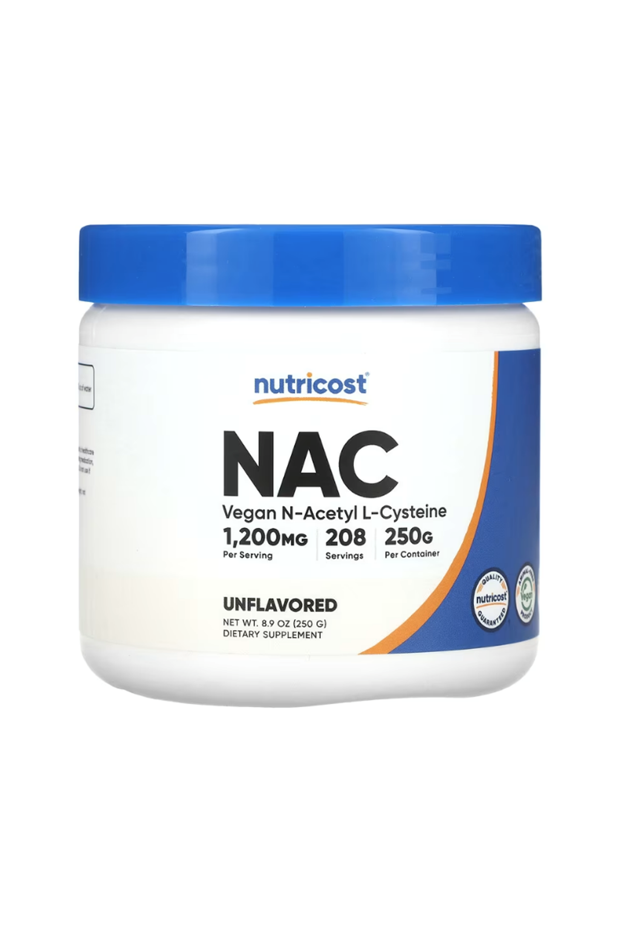 Nutricost N-Acetyl L-Cysteine (N.A.C) Powder 250 Gram.Abd Menşei.45.